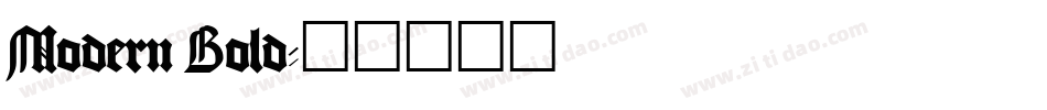 Modern Bold字体转换